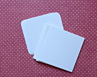 50 square 2x2 cardstock cards . white mini cards . arts and crafts . small cards . scrapbooking . artist supplies . craft supply . diy cards