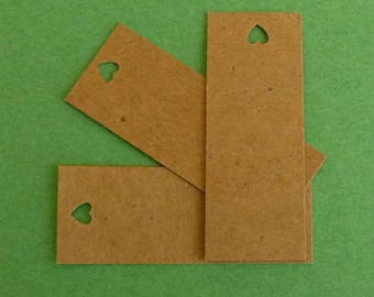 50 chipboard tags hang tags craft supplies kraft tags w string gift tags price tags seller supplies product tags blank tags scrapbooking tag