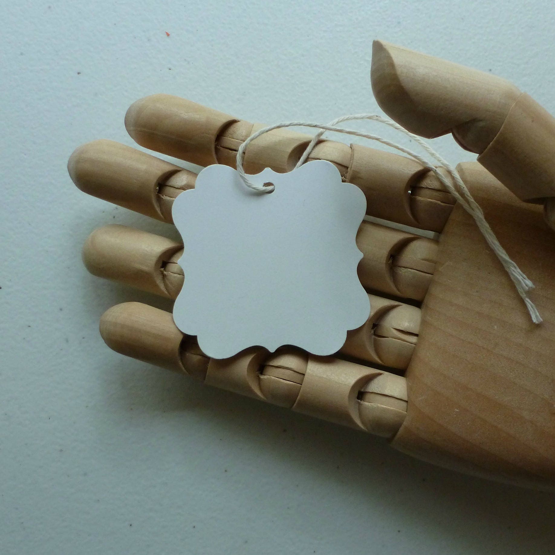 Bracket Tags (50) - Blank Bright White 2