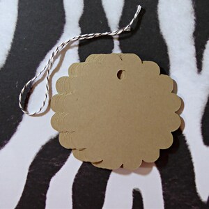 Ausgebogte große Kreisanhänger (50), 3-Zoll-Kraftblattanhänger, runde XL-Anhänger. rustikale Look Tags, Produktetikett, leere Kreis Tags, Hang Tags, Kleidung Tags