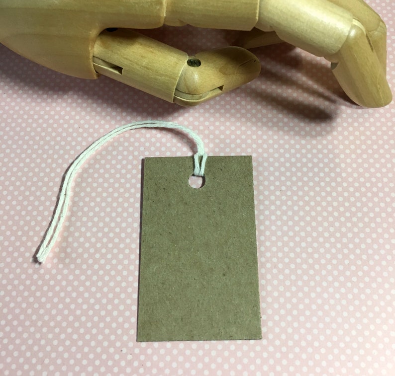 100 Chipboard Tags Kraft Brown 1.5x2.5 Etsy