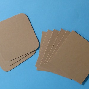 50 cartes vierges carrées 2 x 2, mini-cartes kraft marron, petites cartes, travaux manuels créatifs, scrapbooking, fournitures pour artistes, fournitures pour travaux manuels, étiquettes