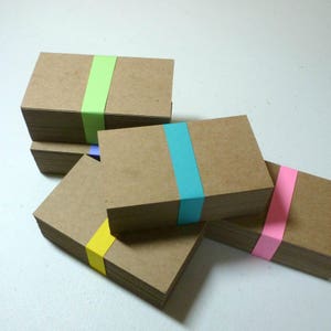 Kraft Chipboard Business Cards (250) - biz paper cards thick blank do it yourself business supplies recycled durable diy stamping cardboard