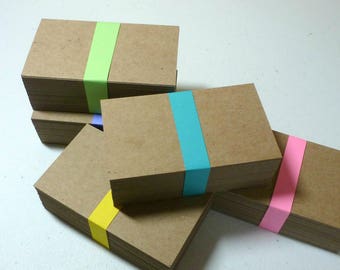 Kraft Chipboard Business Cards (250) - biz paper cards thick blank do it yourself business supplies recycled durable diy stamping cardboard