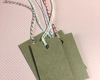 100 Chipboard Tags - kraft brown 1.5"x2.5" lightweight blank tags . eco friendly recycled rustic tags . Etsy seller supplies price tags