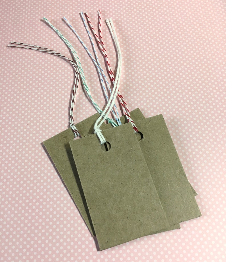 100 Chipboard Tags Kraft Brown 1.5x2.5 Etsy