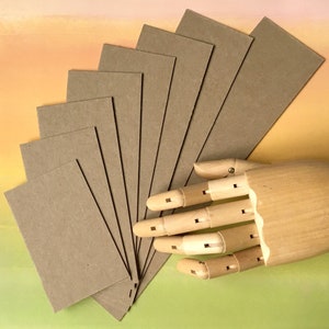 Tarjetas para la cabeza (50) Tarjetas en blanco de aglomerado Kraft de peso medio de 3x5 Tarjetas para atar el cabello Exhibidores de productos resistentes Suministros del vendedor Tarjeta de cartón grueso