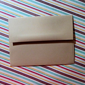 25 enveloppes marron kraft, rabats droits gommés, enveloppes A2, fournitures de mariage, invitations à des fêtes, faire-part, papeterie solide et rustique