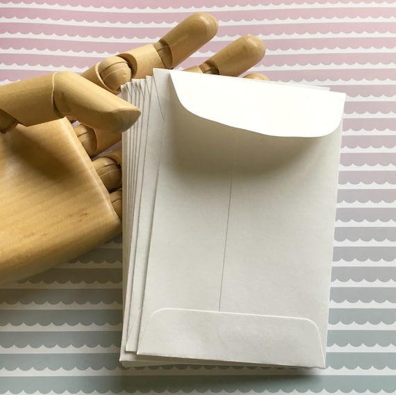Coin Envelopes (50) - small/medium size (3" x 4.5") with gummed flaps . seed envelopes . wedding supplies, product packaging . paper goods
