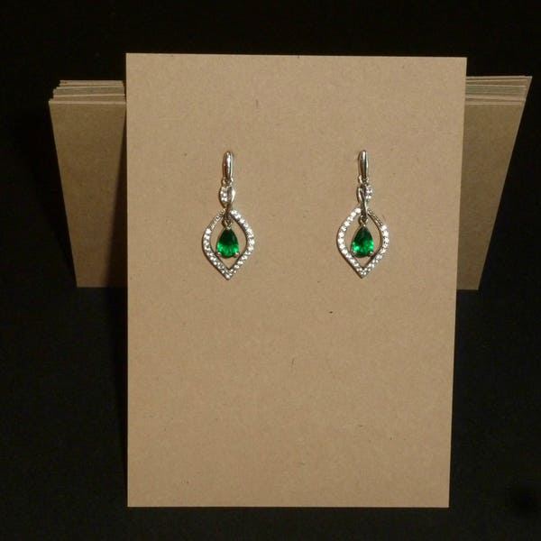 Kraft Earring Cards (50) - blank jewelry display cards 2.5”x3.5” . product packaging . Etsy seller supplies . handmade cards for earrings