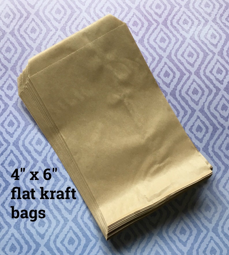 Small Kraft Paper Bags 100 Flat Merchandise Bags 4 X Etsy Australia