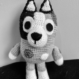 Crochet Grey Heeler Dog Amigurumi Pattern