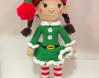 Wzór amigurumi świątecznego elfa Kristy