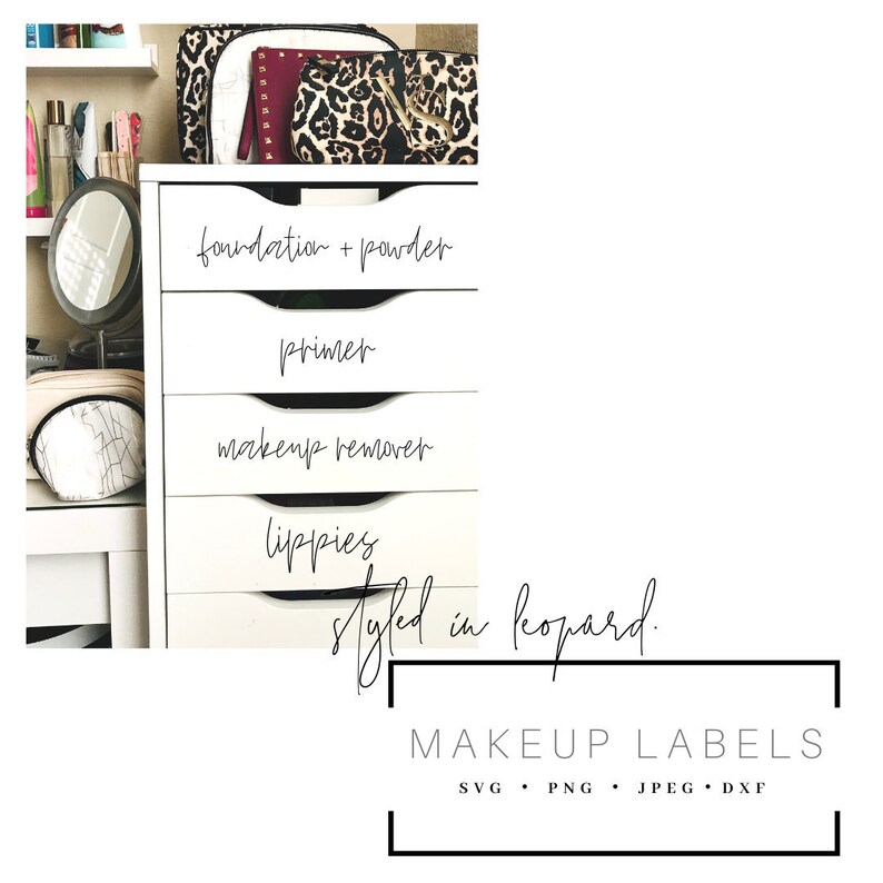 Makeup / Vanity Labels SVG DIGITAL DOWNLOAD Cutting Files Etsy