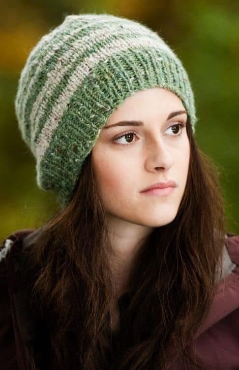 Bella Swan Green Striped Knit Hat Beanie Replica From