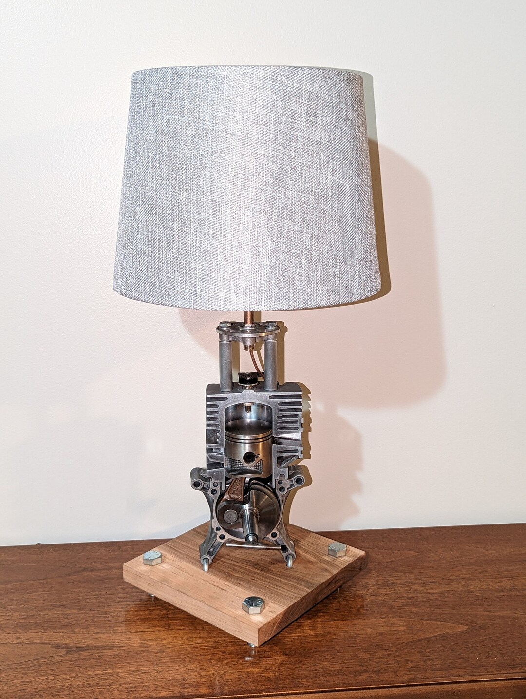 Handmade Industrial Moving Engine Table Desk Lamp Featuring Etsy