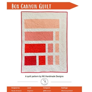 Box Canyon Quilt Pattern - Modern Minimal Quilt Pattern PDF Download - Beginner-friendly quilt pattern