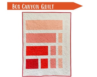 Box Canyon Quilt Pattern - Modern Minimal Quilt Pattern PDF Download - Beginner-friendly quilt pattern