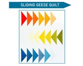 Sliding Geese Quilt Pattern - Modern Quilt Pattern PDF Download - Beginner Quilt Pattern