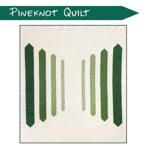 Pineknot Quilt Pattern - Modern Minimal Quilt Pattern PDF Download - Beginner-friendly quilt pattern