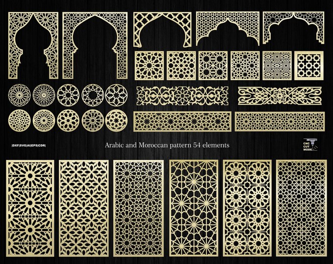 Modular Decorative Arabic Arches Bundles, Wall Decor Panel Moroccan ...