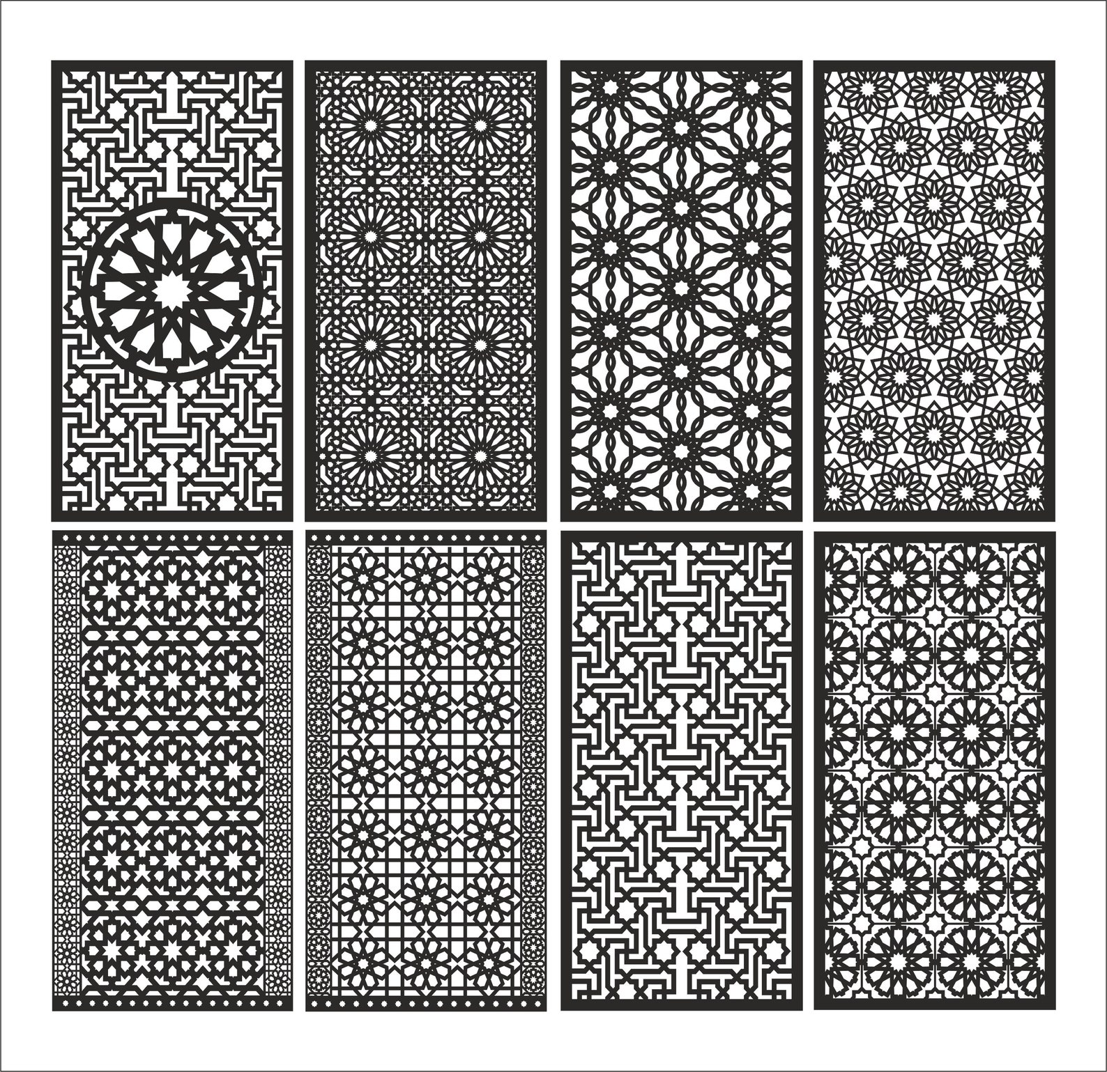 20 Arabian Geometric Ornamental Panel for Laser and Plasma | Etsy