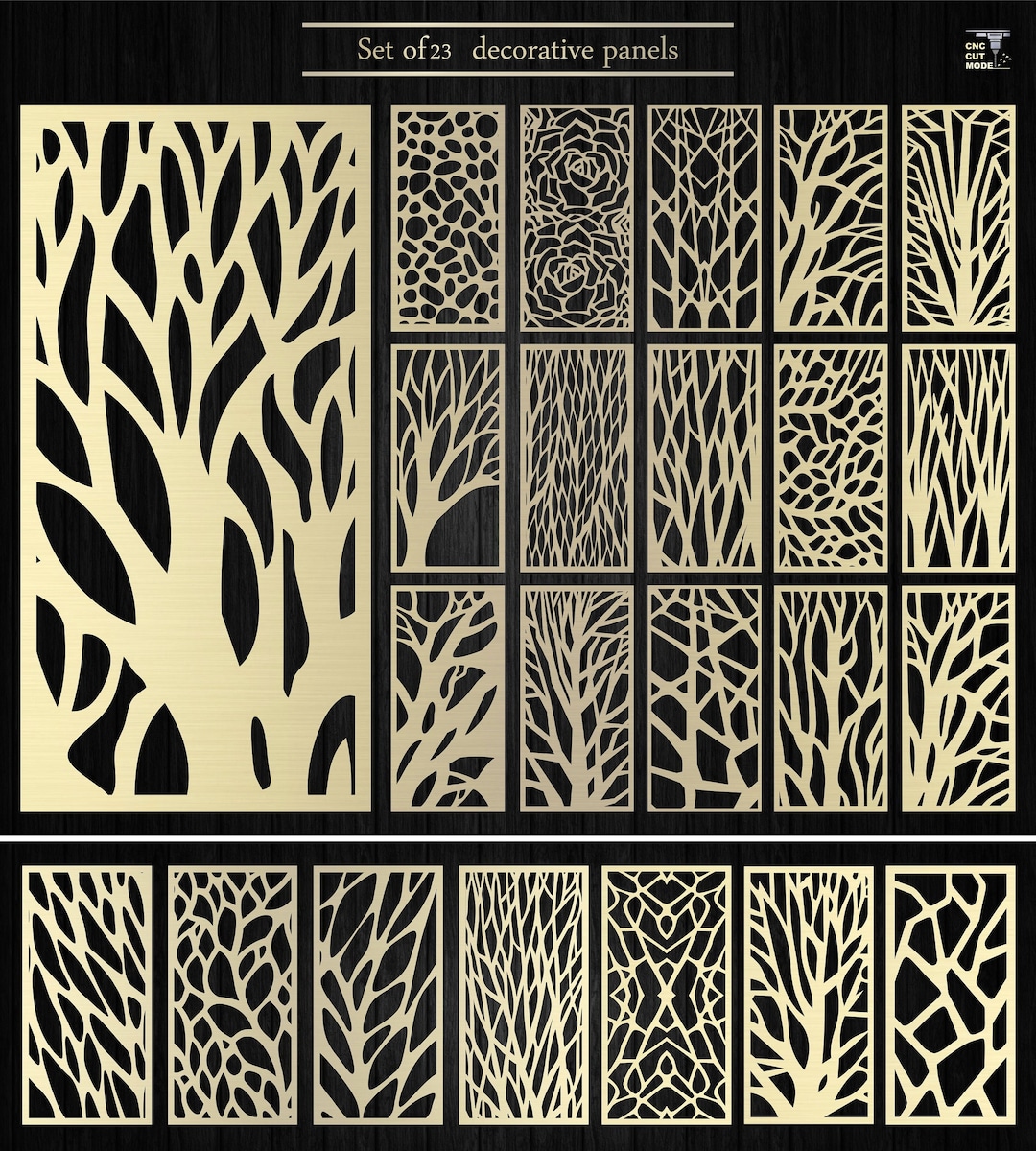 23 Decorative Ornamental Panel. Wall Panels. Wood Panel . CNC Cut