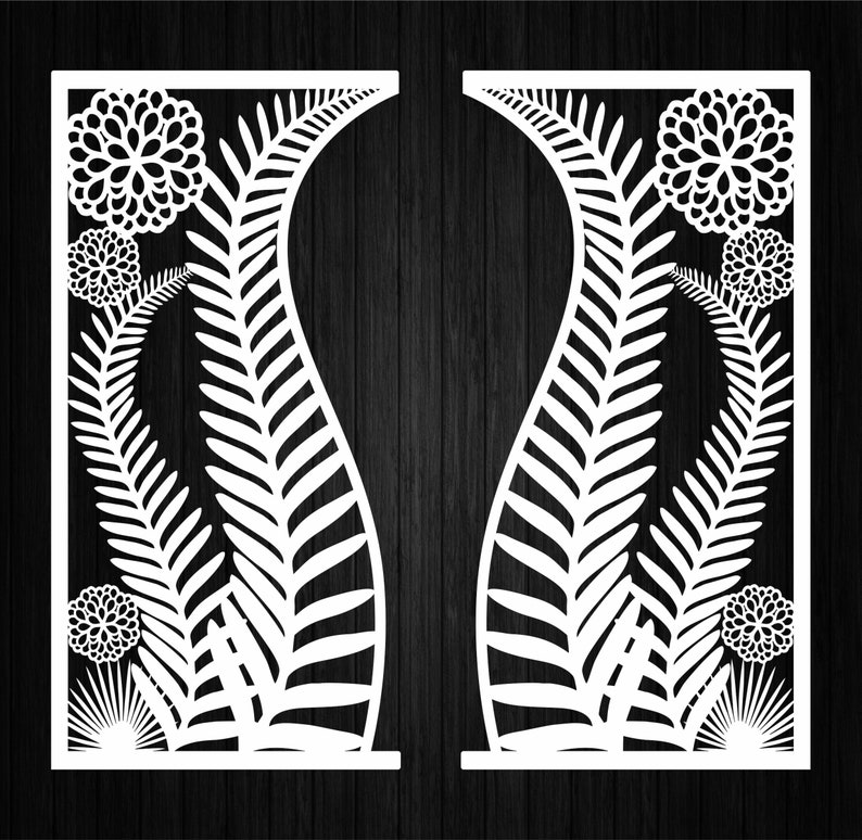 Decorative Panels With Floral Patterns Room Divider Screen Etsy