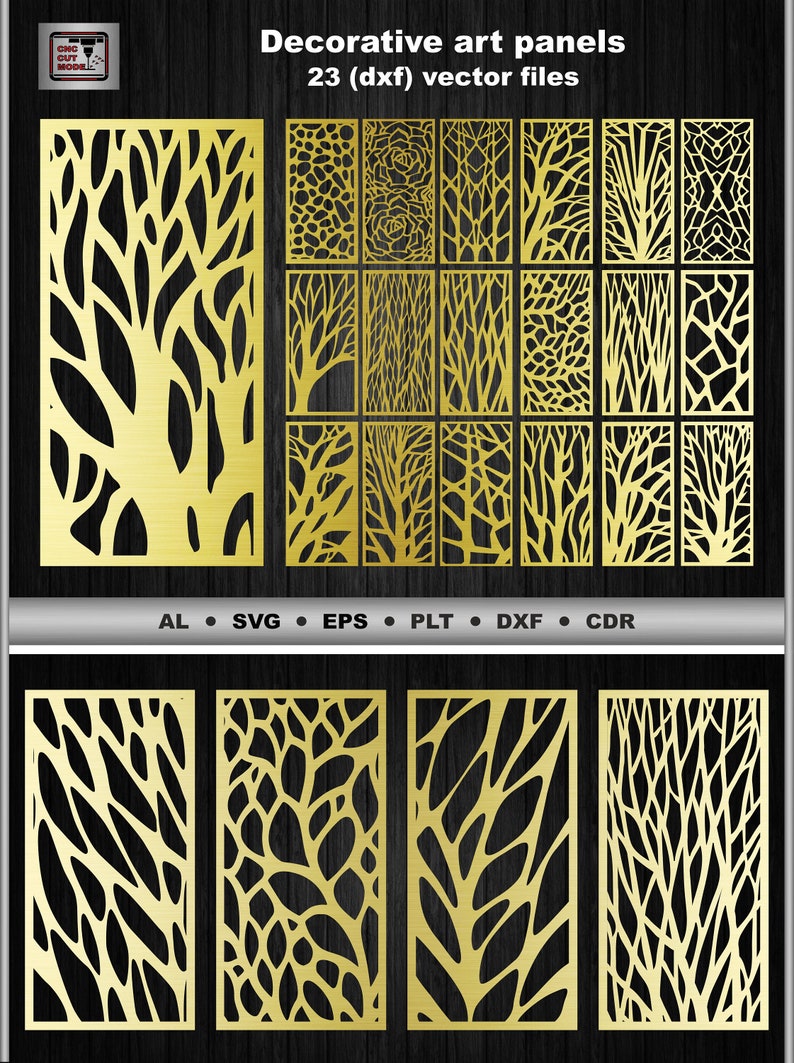23 Decorative ornamental panel. Wall panels. Wood panel . CNC Etsy