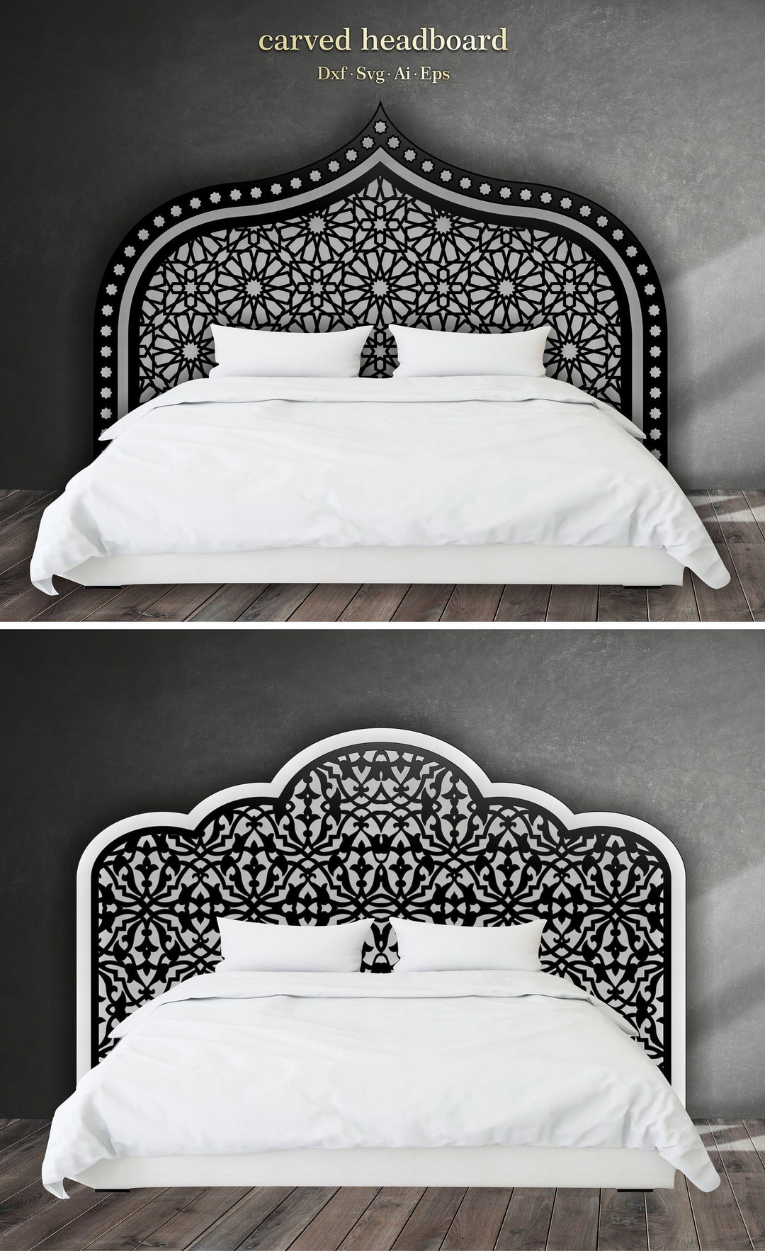 Arabic Style Carved Headboards, Decorative Wall Panel With Moroccan and