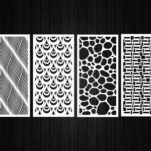 12 Decorative Panel Template, Room Divider With Abstract and Geometric ...