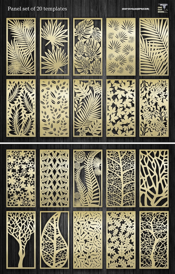 Natural Decorative Panel Bundle, Room Divider With Tropical