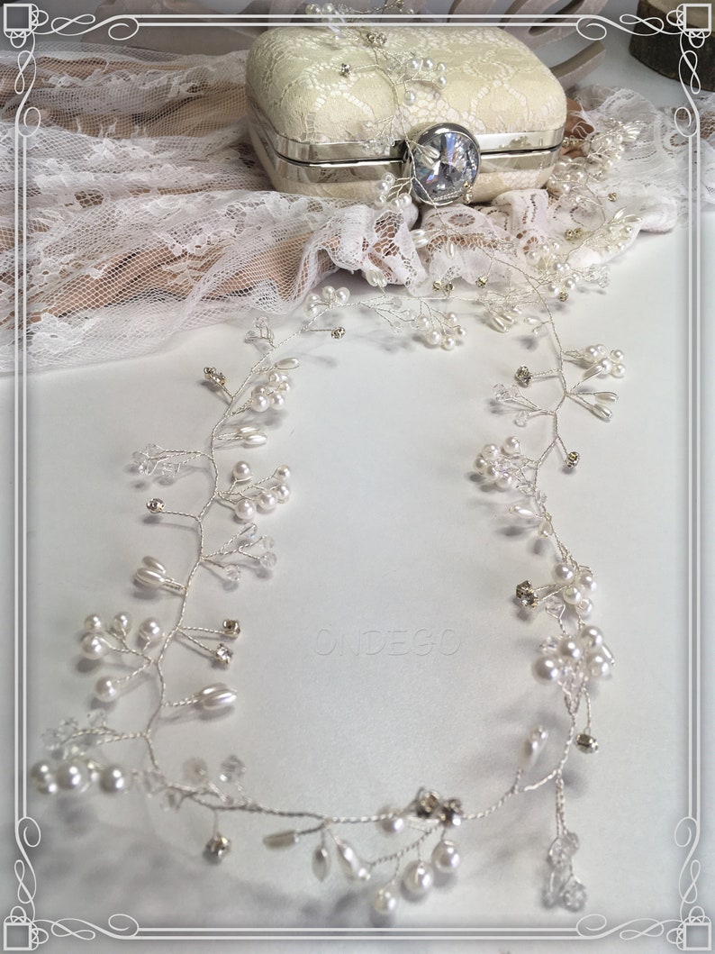 XXL Silver 1 meter 1.5 meter hair wire crystal jewelry bridal jewelry wedding Jewelry bridal Rhinestone Beads