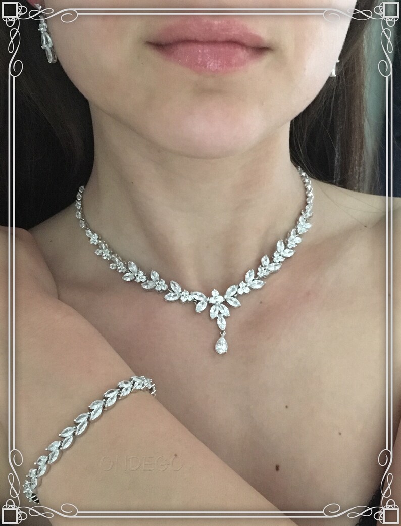 brautschmuck set silber schlicht