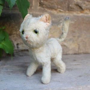old STEIFF cat Lizzy stuffed toy without IDs 50s