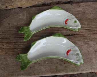 Set of 2 fish dipping bowls snack bowls WÄCHTERSBACH ceramics 70s