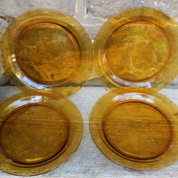 Amber Glass Plates Etsy