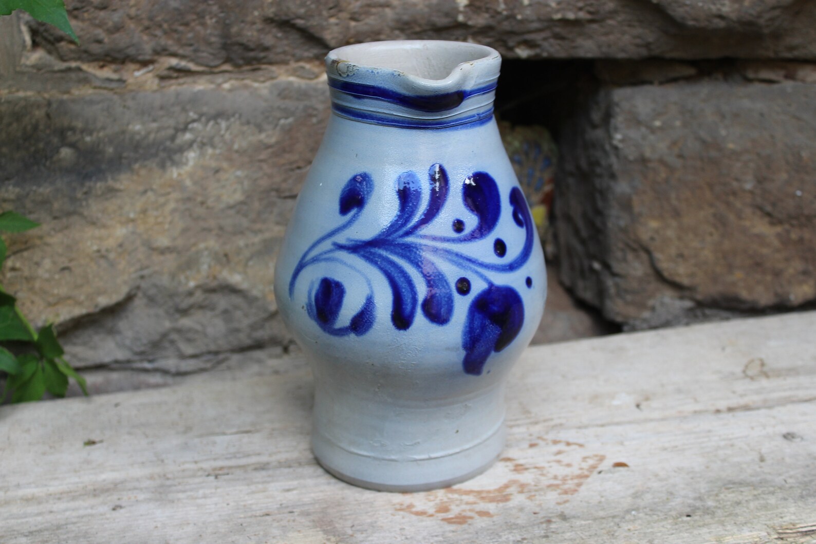 Wine jug jug 2 l Bembel stoneware Westerwald ceramic salt glaze vintage