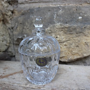Crystal Lidded Sugar Bowl Studio Silvertwiths Japan Vintage