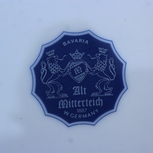 3 tlg. Sammeltasse Vergissmeinnicht / Sammelgedeck mit Durchbruch / Alt Mitterteich Bavaria Porzellan 80er Jahre Bild 6