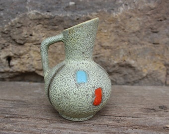 Mini vase avec vase à anses / Heinz Siery pour Scheurich / Céramique WGP du milieu du siècle / Allemagne de l'Ouest années 50 60