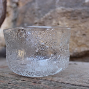 serving bowl snack bowl glass 80s 90s