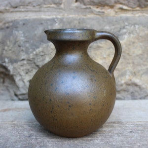 Vintage vase, jug, studio ceramics, Gramann pottery workshop, Römhild, 1960s, GDR