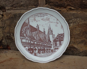 Hutschenreuther wall plate collection plate "Hospice of Beaune Burgundy" porcelain vintage 80s 90s