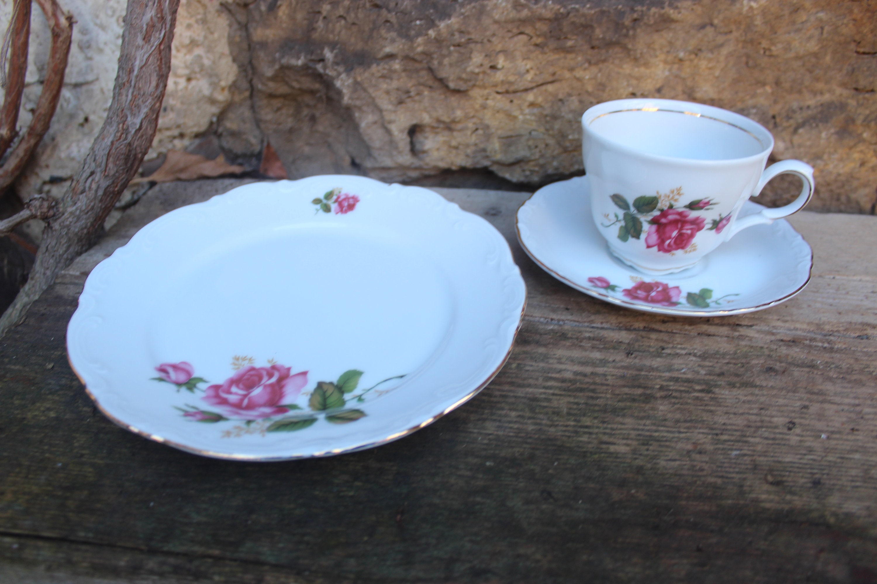 Bavaria rose plates - Etsy 日本