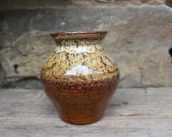 VEB 花瓶 4073 陶器製 茶色 東ドイツ製 60年代 70年代 ミッド