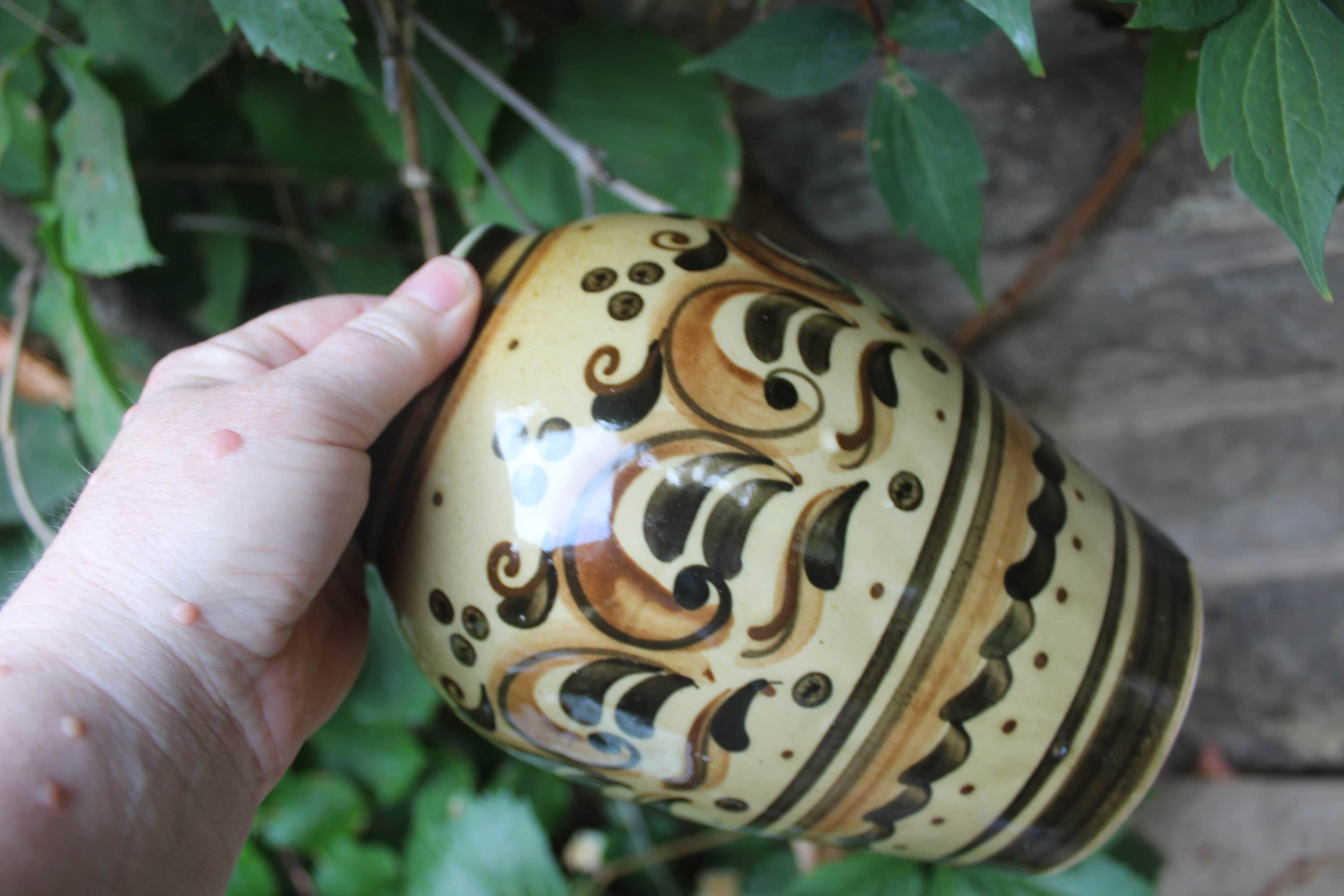 手描きの花瓶、19 cm、陶器、1970年代、東ヨーロッパ - Etsy 日本