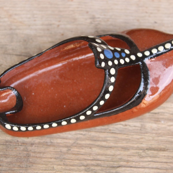 kleiner Keramik Schuh mini Aschenbecher Reise Aschenbecher Vintage Bulgarien