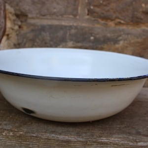 shabby emaille kom plantenpot emaille cottage tuin keuken vintage