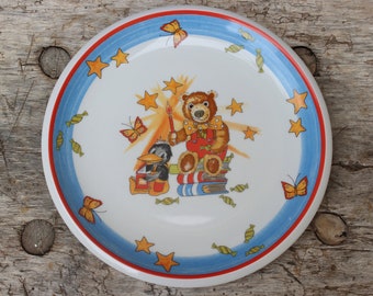 Friesland Children's Plate Children's Plate Breakfast Plate Bear Raven Porcelain